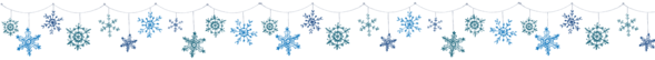 blue snow flake garland