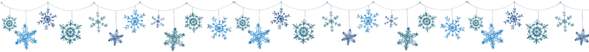 blue snow flake garland