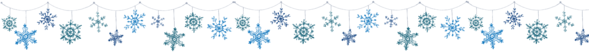 blue snow flake garland