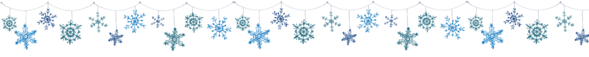 blue snow flake garland