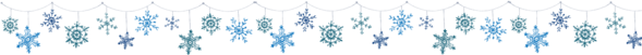 blue snow flake garland