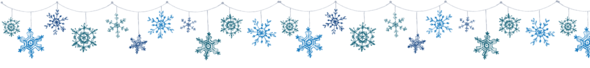 blue snow flake garland