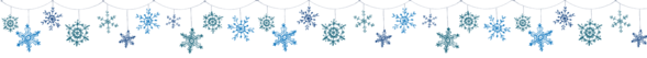 blue snow flake garland