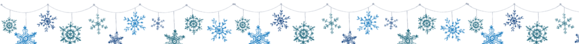 blue snow flake garland