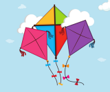 Three Kites in the sky