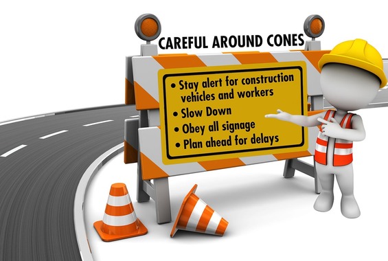 work zone safety graphic