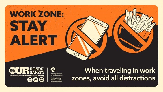 work zone safety graphic