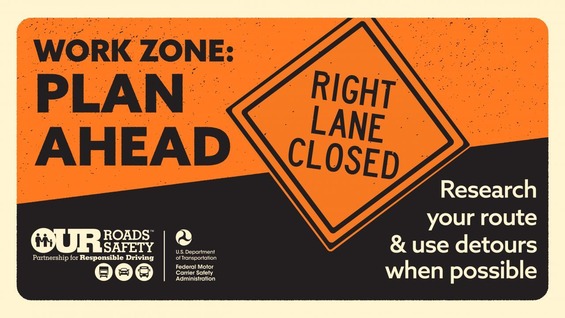 work zone safety graphic