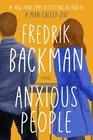 Book  Cover Anxious People by Fredrik Backman  Image backs of man and woman looking away