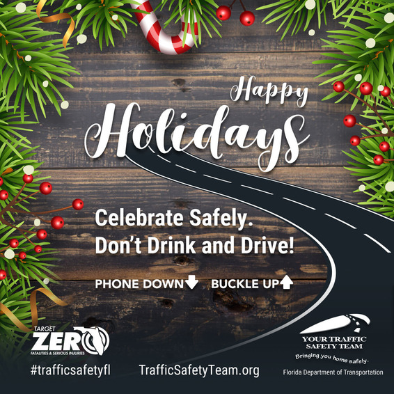 Holiday traffic safety message 