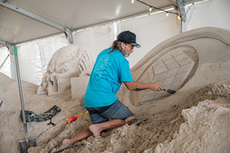 Sand sculptor at Sugar Sand Festival
