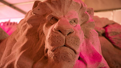 Lion sculpture from Sugar Sand Festival