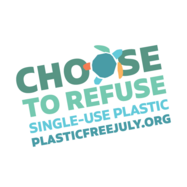 Plastic Free July Turtle Logo