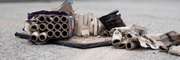 fireworks trash