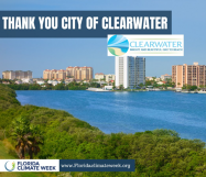 Image of Clearwater with a thank you from Florida Climate Week