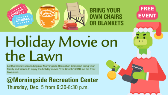 holiday movie on the lawn