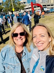 Tara and Cassie at City Hall Groundbreaking 