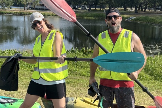 lake belleview kayak cleanup