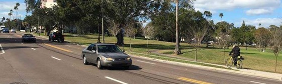 Drew Street with car and bike