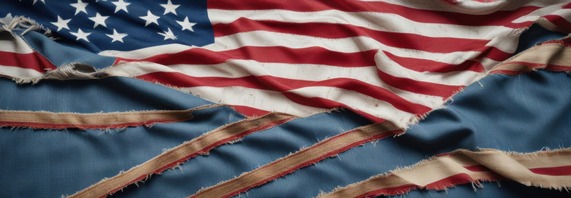 Frayed American Flag
