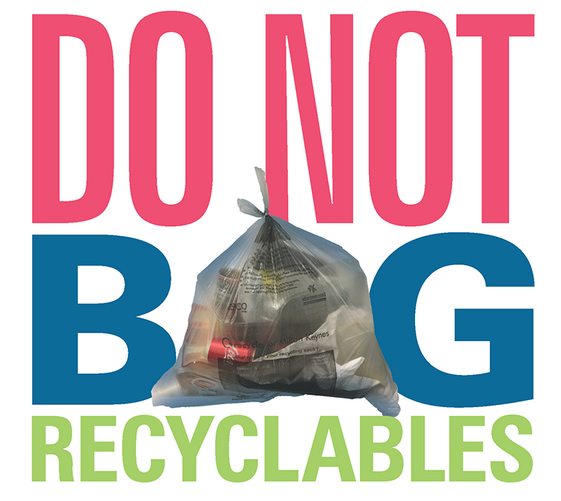 Do not bag recycling