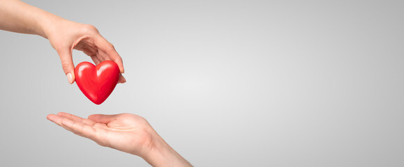 Hands with red heart