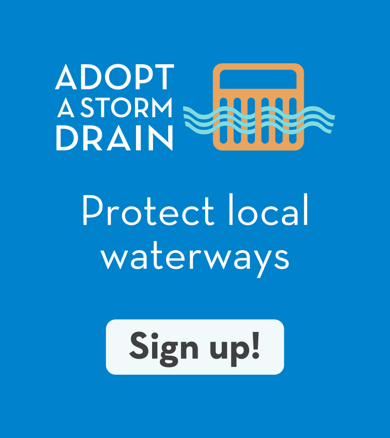 Adopt A Storm Drain - Protect local waterways - sign up!