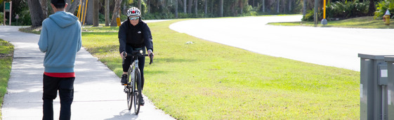 person riding a bike