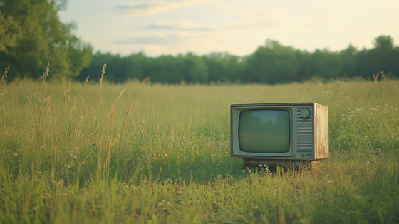 Tv in field