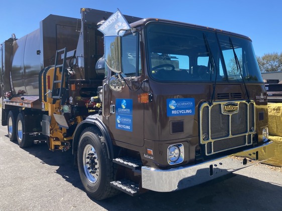 Solid Waste Truck with Recycling flags and magnets