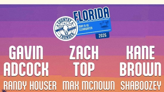 This is the flyer for Country Thunder Florida 2026