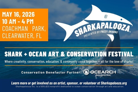 This is a flyer for the Sharkapalooza Festival