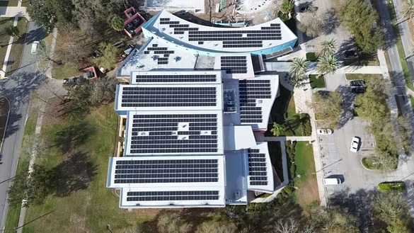 Rooftop solar installation on North Greenwood Recreation Center