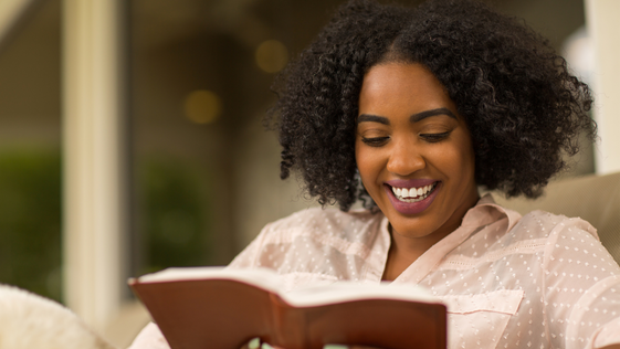 Woman reading a book