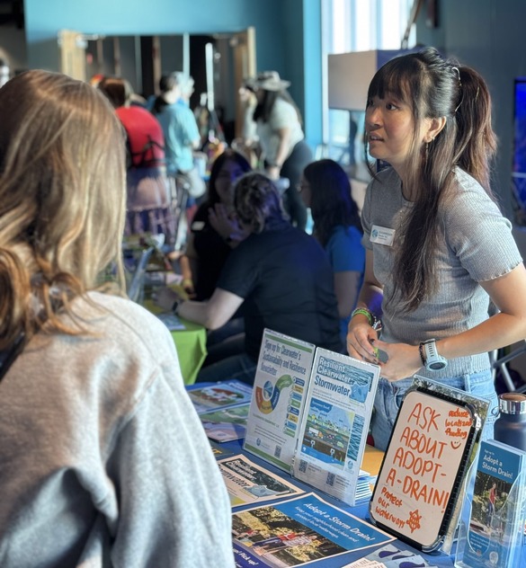 Sustainability booth at WOD at CMA