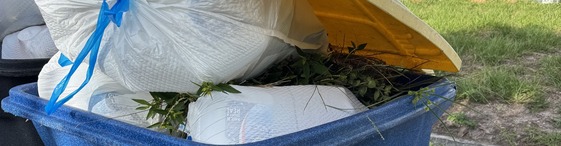 Yard waste in recycling