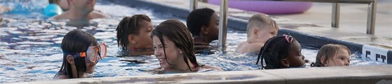 Children in a pool