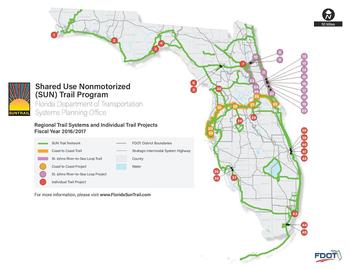 SUN Trail projects map