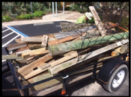 Trailer with Cleanup Debris