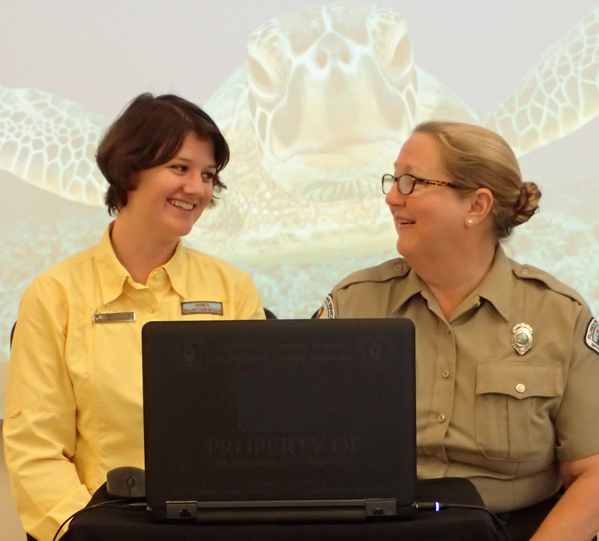 Two Park Staff Members participate in a Virtual Field Trip