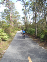 Rider on the Amelia Island Trail in Little Talbot State Park by Doug Alderson