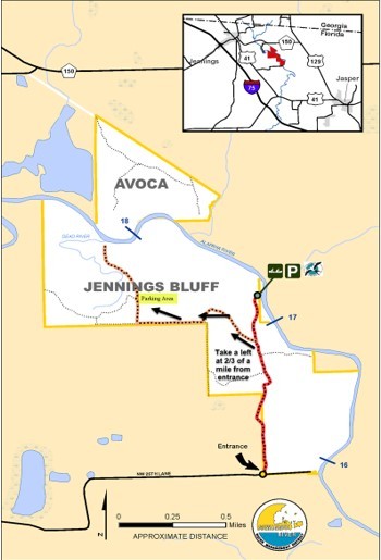 Jennings Bluff Tract Parking/Map