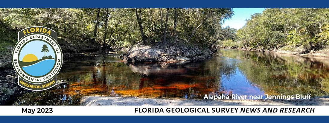 May 2023 Florida Geological Survey News and Research header