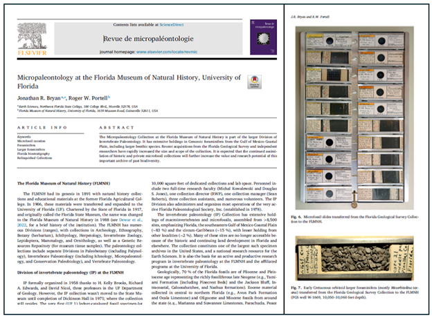 Figure 4. The Revue de Micropaléontologie recently published the above article.
