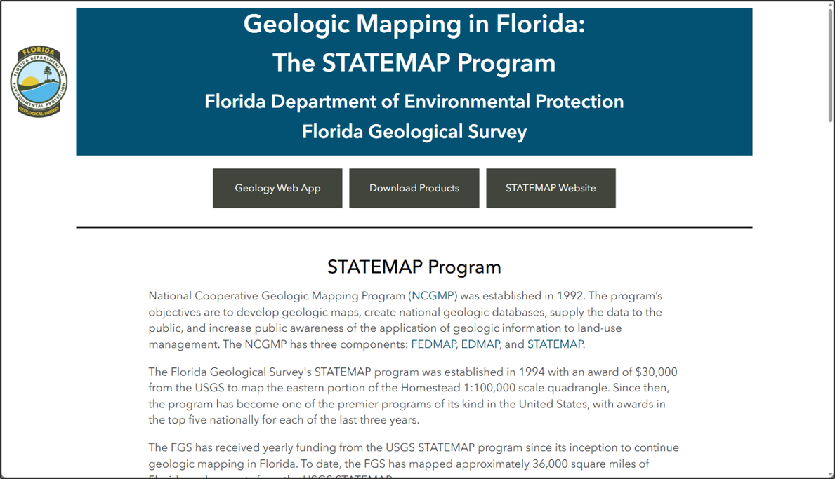Figure 2. Home page of the STATEMAP StoryMap.