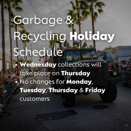 Garbage Holiday Schedule