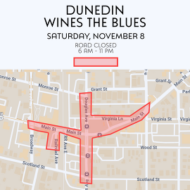 Wines the Blues Road Closures