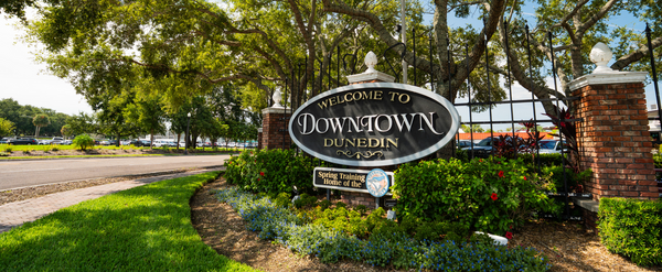 Downtown Dunedin Sign on Main Street 