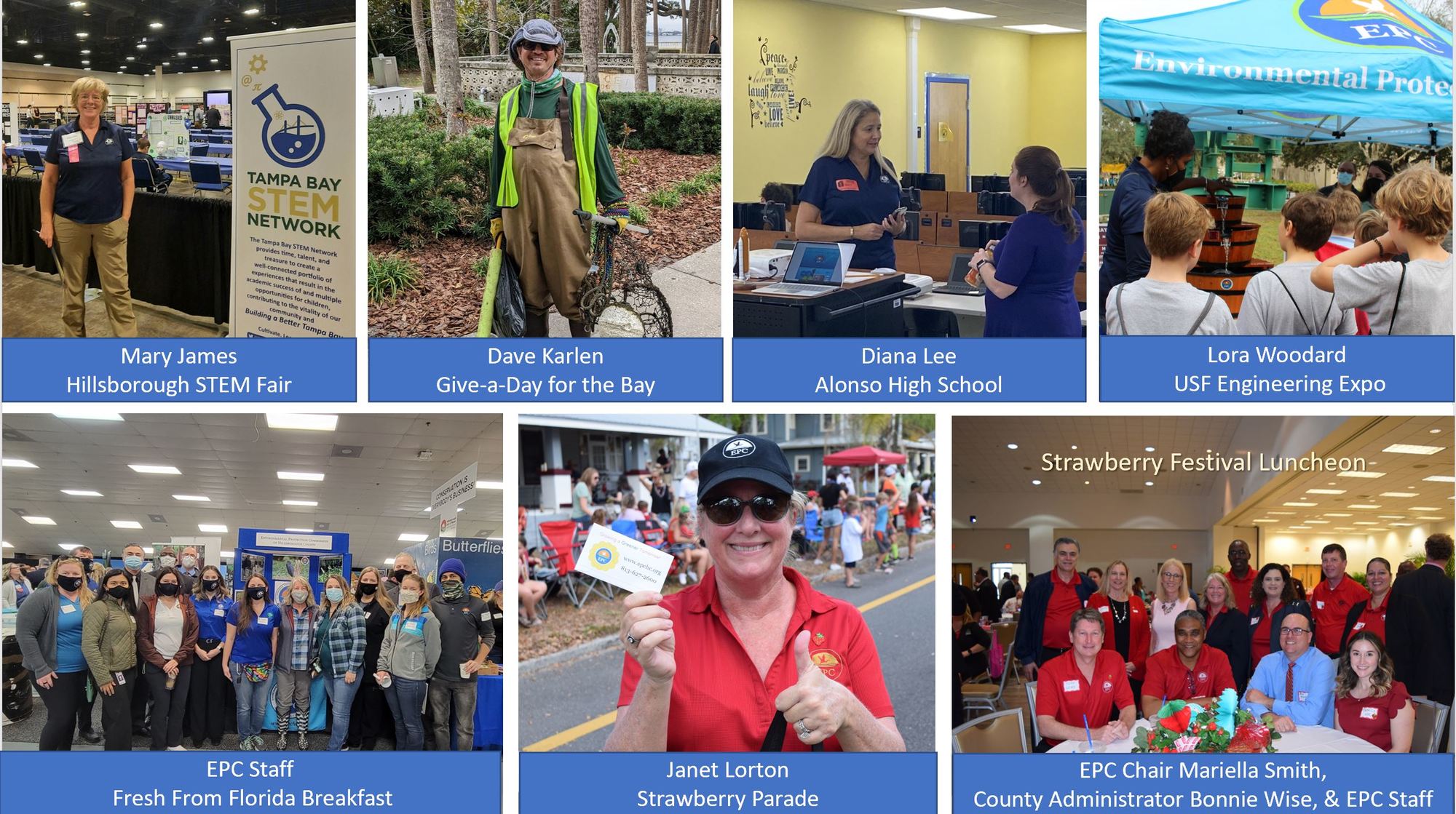 Picture showing EPC staff at various outreach events