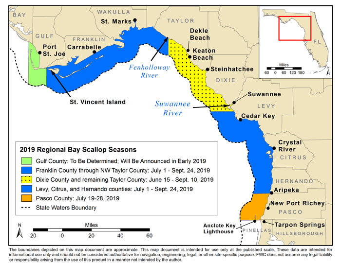 Updated 2019 Scallop Season Map